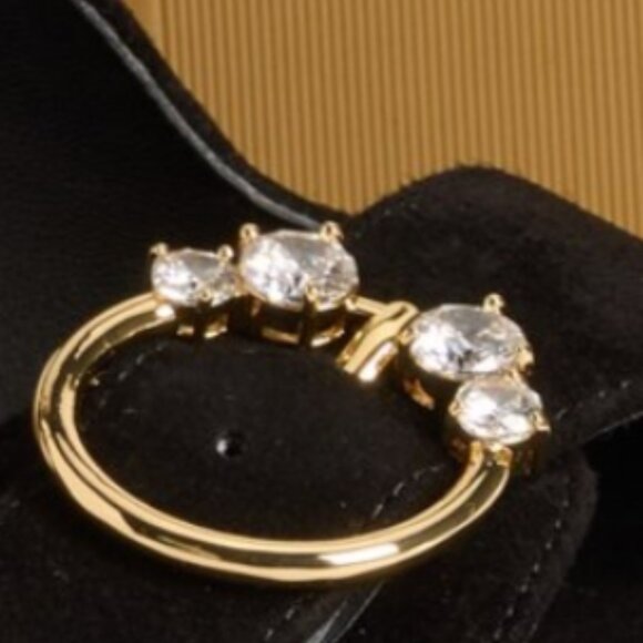 **Stuart Weitzman Crystal Espadrille Flat Sandals - Suede (For Women)** - Picture 2 of 5